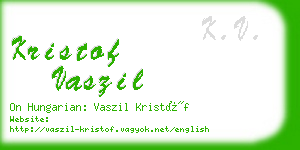 kristof vaszil business card